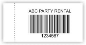 Example of a Sew-On Barcode Label